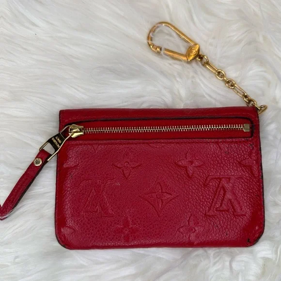🔥Authentic Louis Vuitton Monogram Red Empreinte Key Cles - Picture 13 of 13